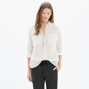 Oversized Trapeze Shirt in Star Print, Size Small